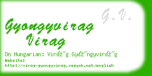 gyongyvirag virag business card